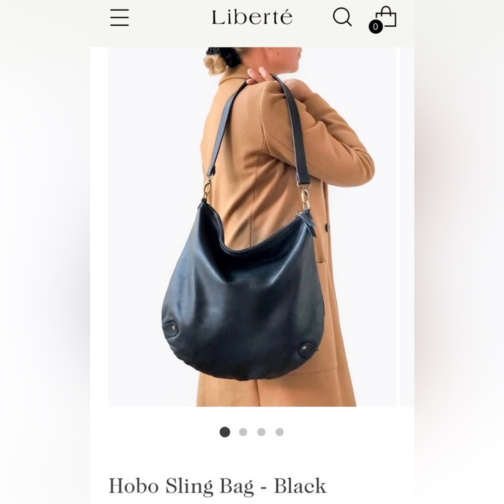 NEW Hobo Sling Bag - Black by Liberté Leather